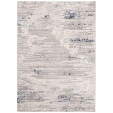 Safavieh 6 ft. 7 in. x 9 ft. Meadow 100 Power Loomed Rectangle Area Rug Grey & Ivory MDW183F-6